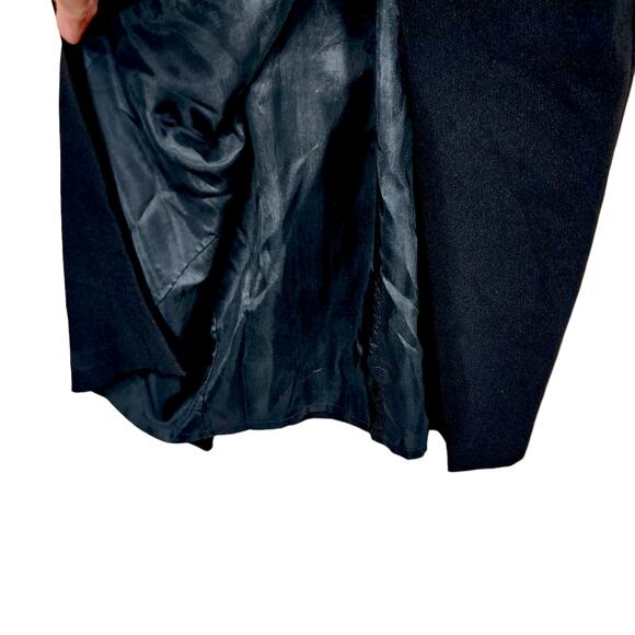 Preview Collection Pencil Dress 2 Womens Black Scoop Neck Cross Back Slit Gothic - Picture 9 of 11